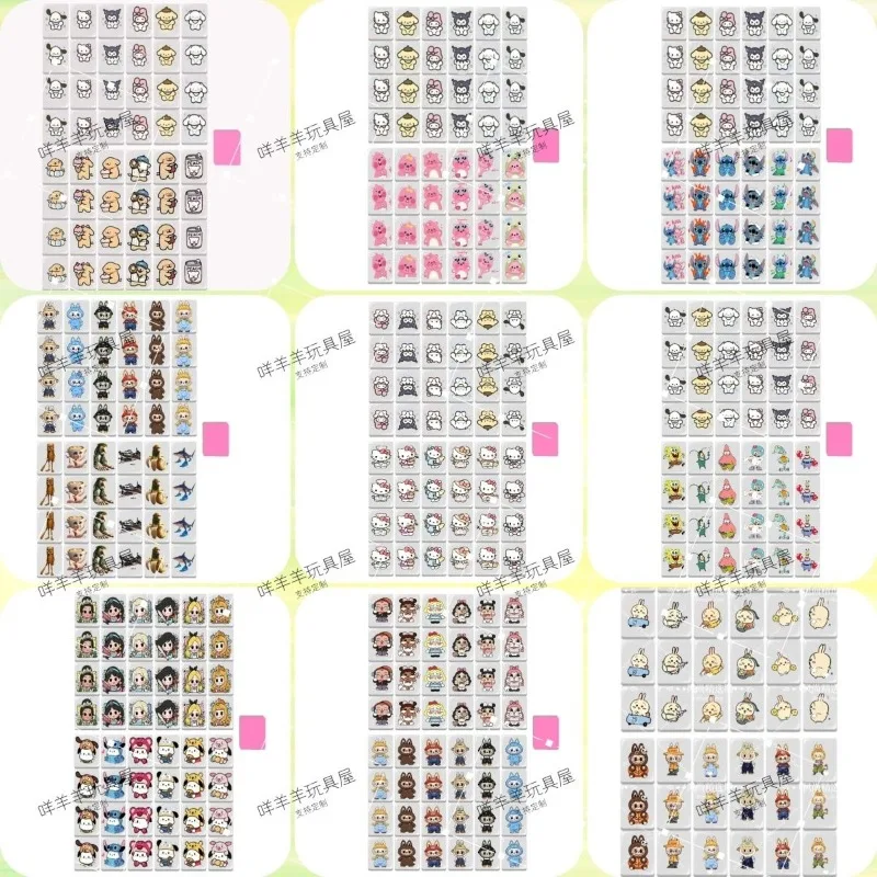 24 мм мини-детские блоки, морской побег, набор маджонга Hello Kitty, игра на память, вечерние, семейная настольная игра, развивающая игрушка-головоломка