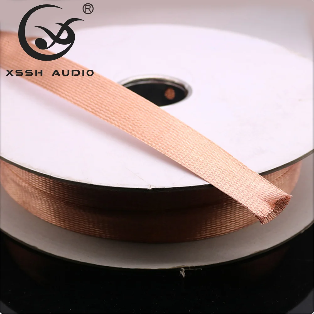 XSSH DIY Flexible Zug HIFI Reines Kupfer Überzogene Zinn Abschirmung 2-30mm Geflochtene Reißverschluss Kabel Hülse Draht Linie Kabel ummantelter Rohr – Detail 20
