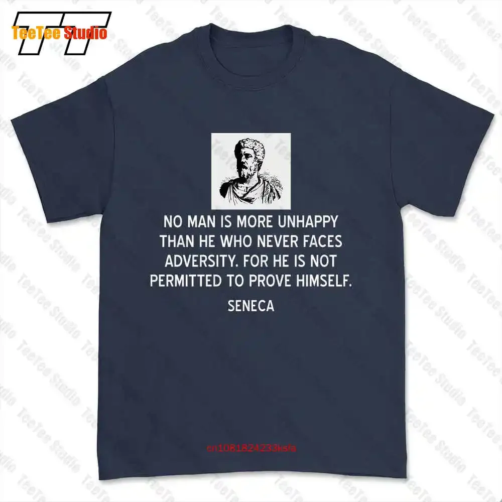 Inspiring Stoic Quote On Adversity By Seneca T-shirt Tee LH6C