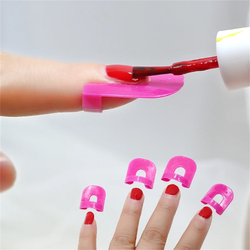 26 Pcs/Set Reusable Nails Polish Protector Nails Polish Guard Manicure Protector Tool C Shield Nails Protector for Dropship