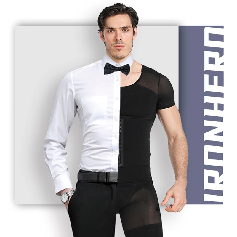 Men Shapewear Tops Body Shapers Male Gym Girdle Shirt Men's Tummy Belly Control Slimming Vest Corset Waist Trainer Undershirt