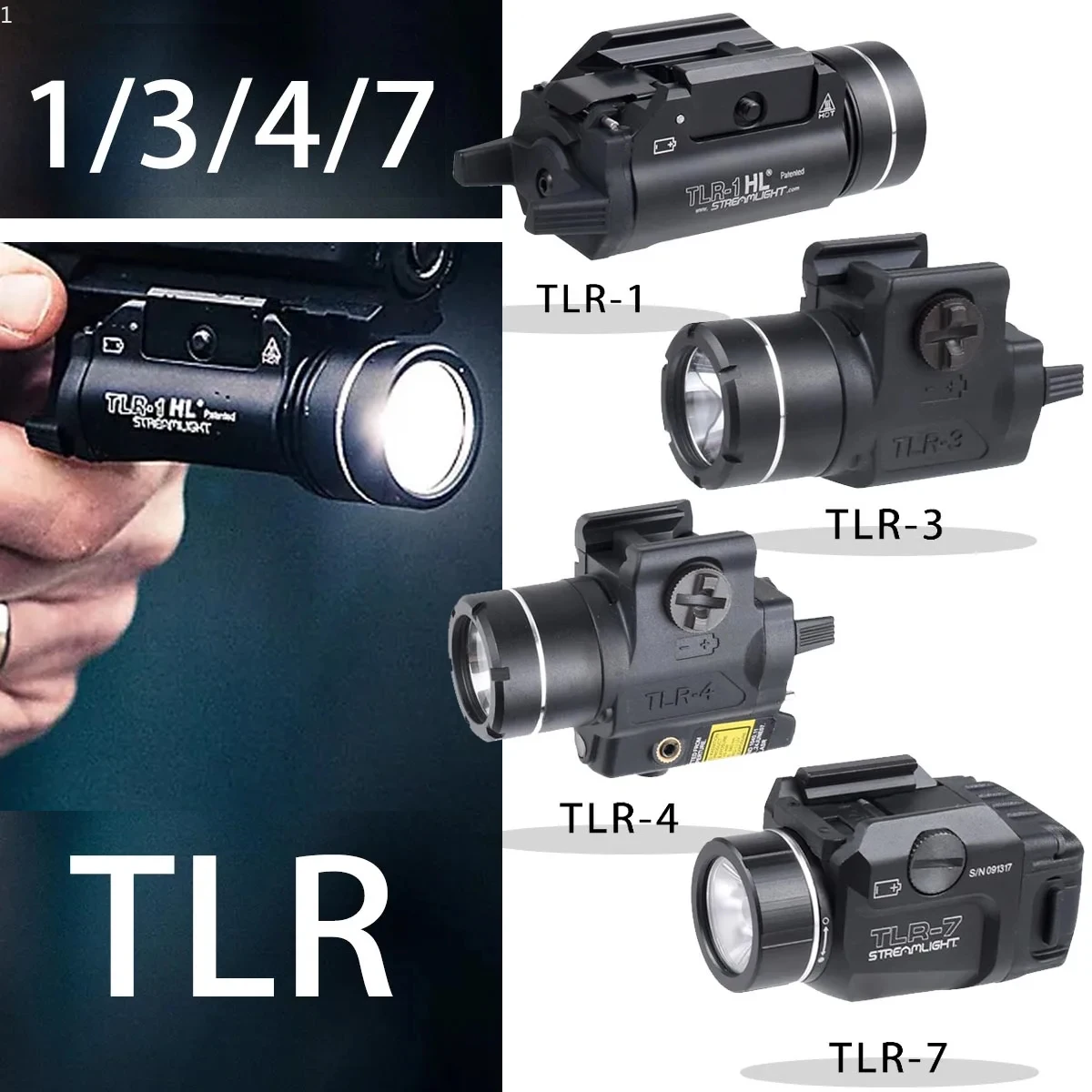 

TLR 1 TLR 7 TLR-3 TLR-4 Flashlight Light LED Strobe LaserSight For G k Taurus G2c 1911 Flashlight Aluminum Lightweight Compact