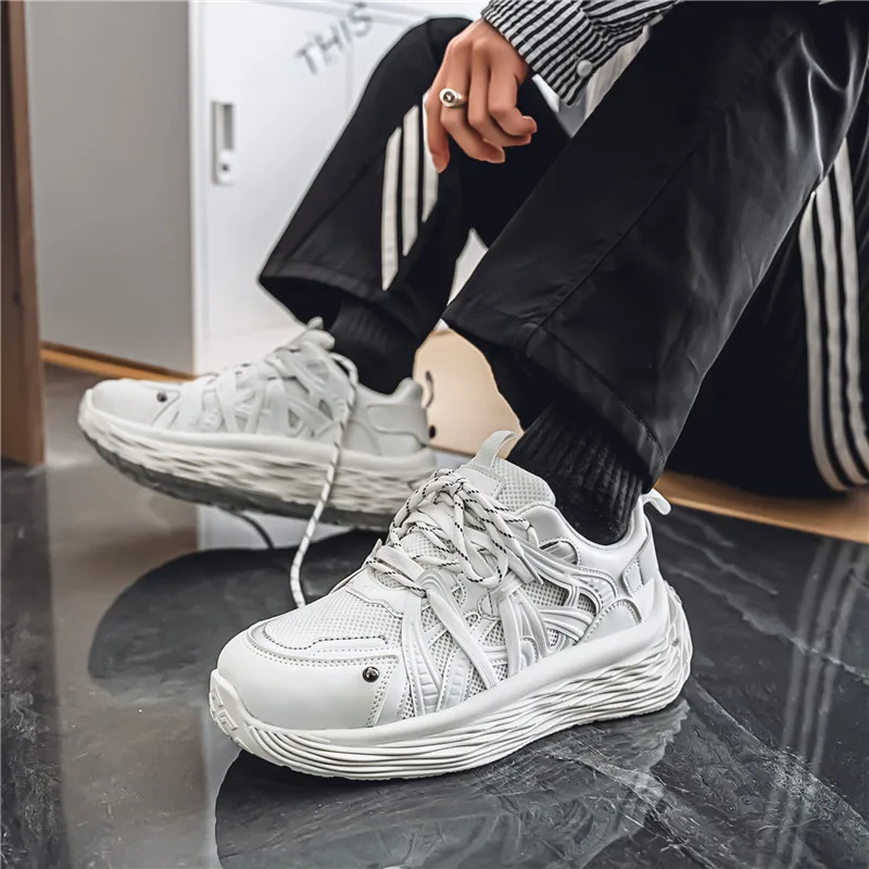 

Luxury Chunky Heel Platform Large Size Casual Trainers Couple Sport Runway Sneakers Female Running Shoes Designer Unisex Shoes