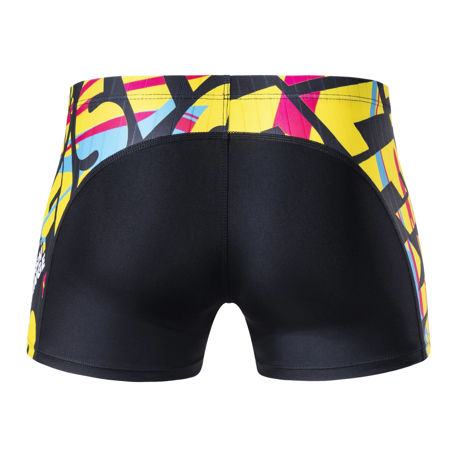 MY KILOMETRE Mens Swimsuit Square Leg Splice Athletic Swimming Trunk Training Swimwear Bathing Suit Man Swim Brief Board Short