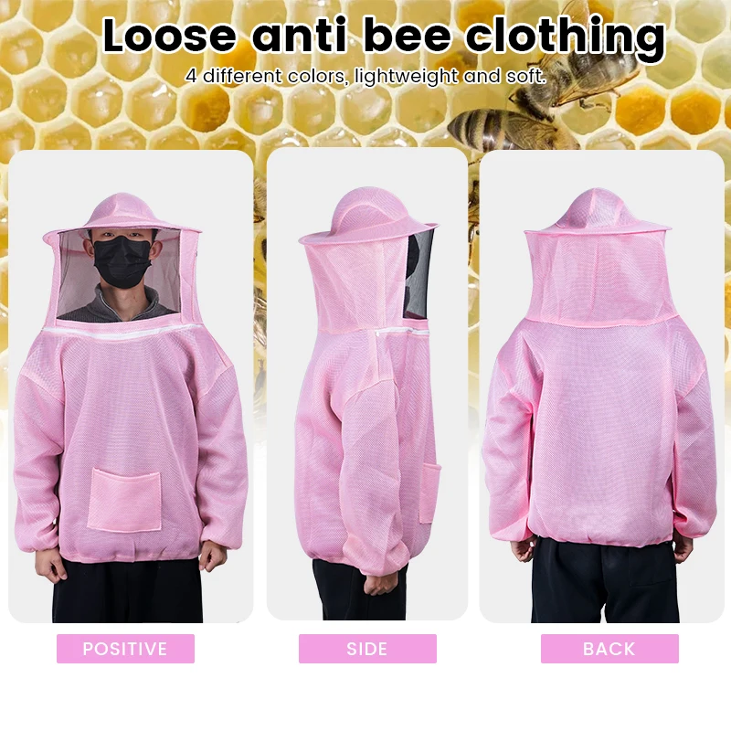 Beekeeping Clothes Professional Apiculture Bee Dress Mesh Breathable with Hat Protection Beekeeping Suit view 6