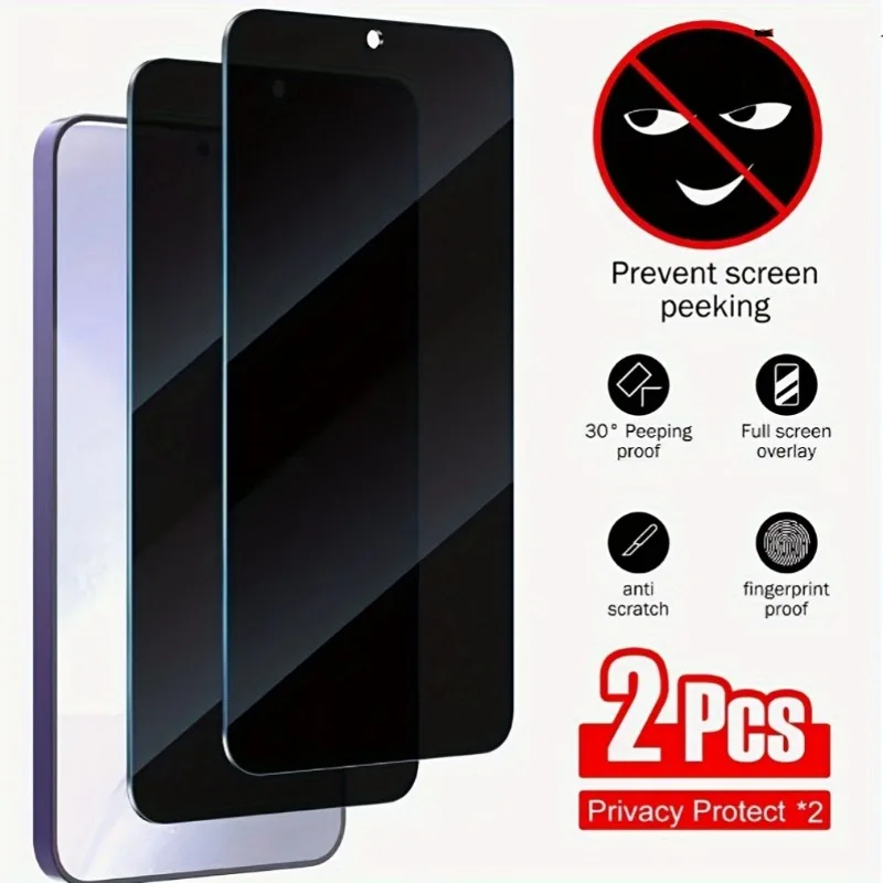 2Pieces Privacy Screen Protectors for Samsung Galaxy S25 S24 Ultra S23 S22 Anti Spy Tempered Glass for Samsung S21 S22 Glass