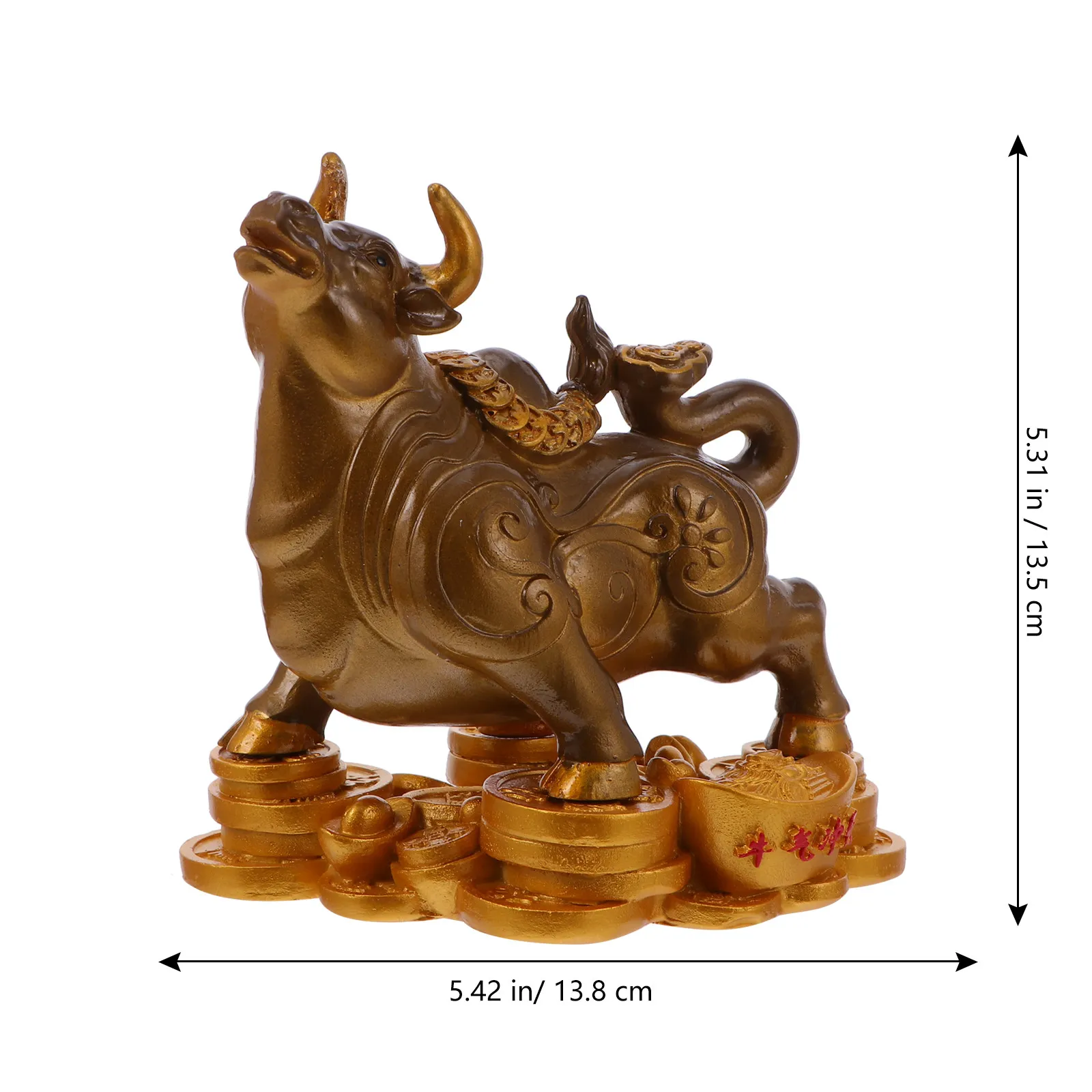 Tea Pet Cattle Decor Resin Material Heat Sensitive Desktop Cattle Ornament Chic Tabletop Ox Decoration Gift for Tea Enthusiasts