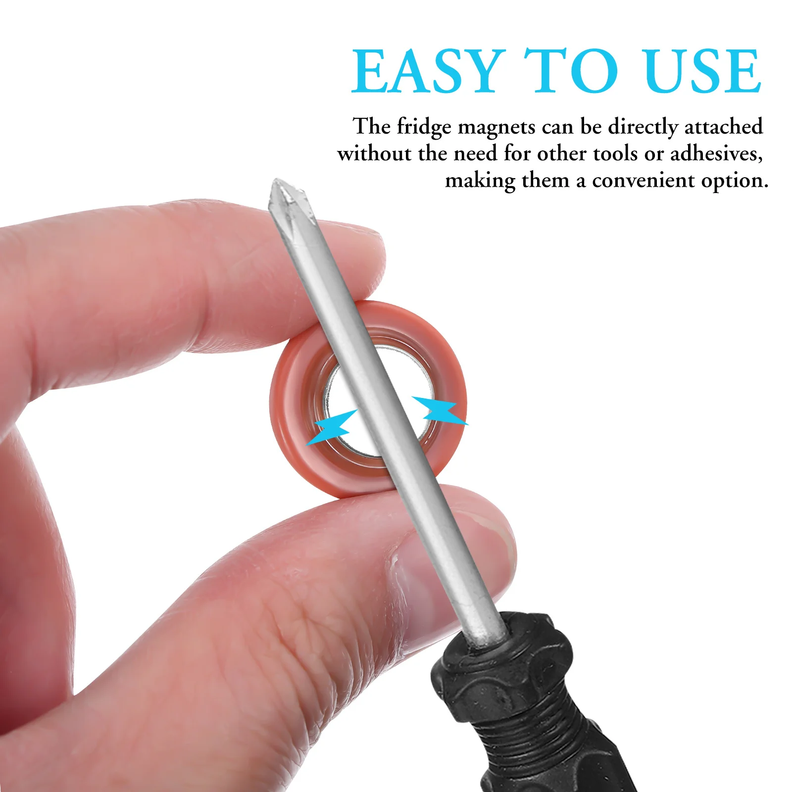 

24Pcs Round Fridge Magnets Small Refrigerator Magnets Matte Surface Strong Hold for Memos Photos Kitchen Office Organizer Tools