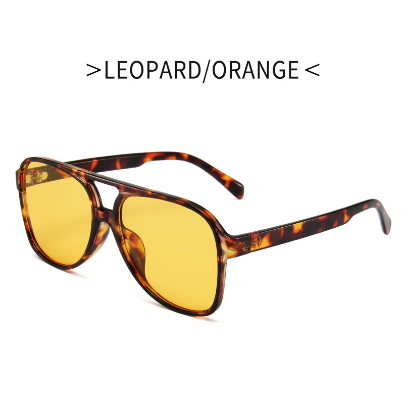 

European and American new glasses trend retro double beam sunglasses ins ocean film personality big frame net red sunglasses