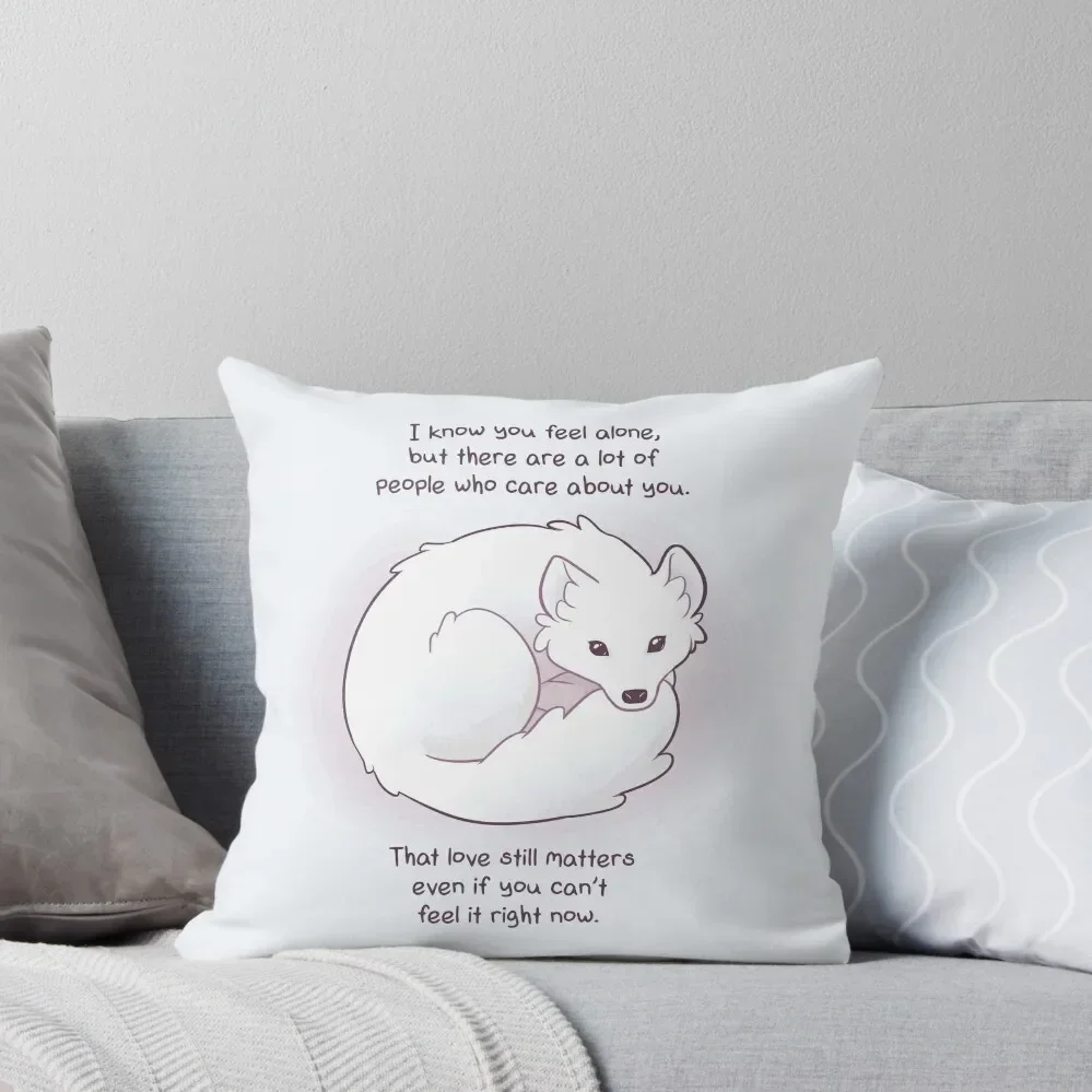 

I Know You Feel Alone Arctic Fox Throw Pillow Sofa Covers For Living Room Luxury Pillow Case Luxury Pillow Cover