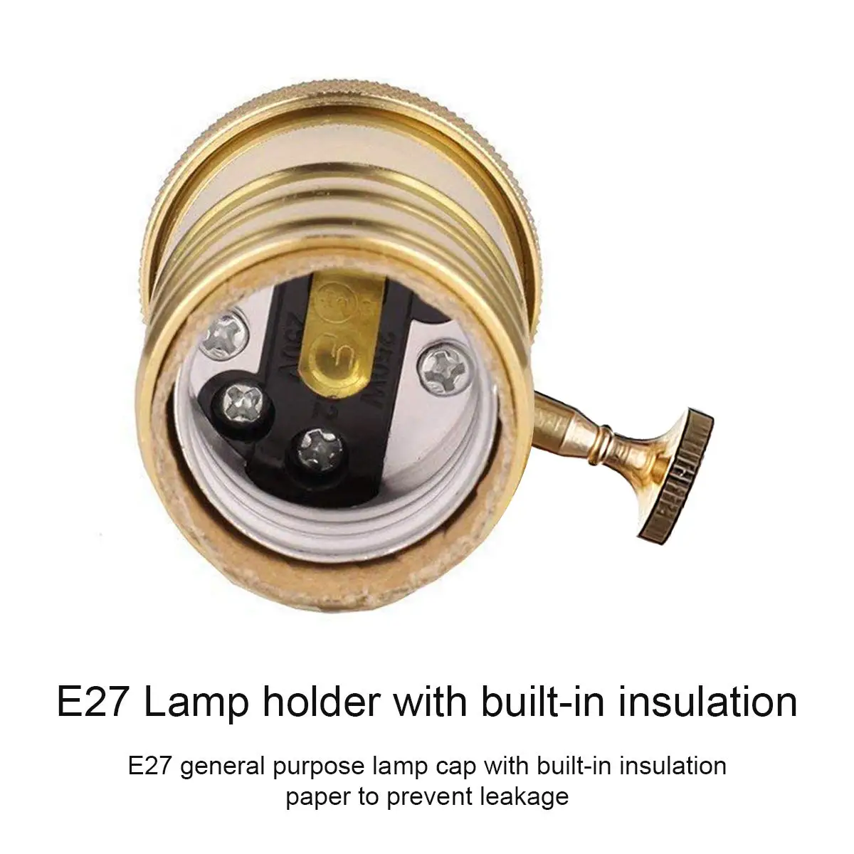 6 Colors Retro Copper DIY Lampholder With Switch E26 E27 Edison Vintage Lighting Screw Socket Antique Brass Lamp Holder Fixture