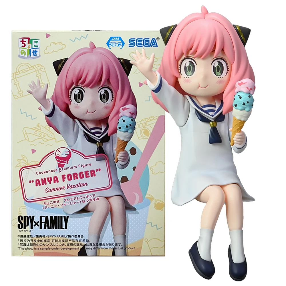 12CM Anime Spy × Family Anya Forger Figuur Noodle Stopper Figuur Zomervakantie Sailor Kleding Dress Up Model Speelgoed Pop Acitie