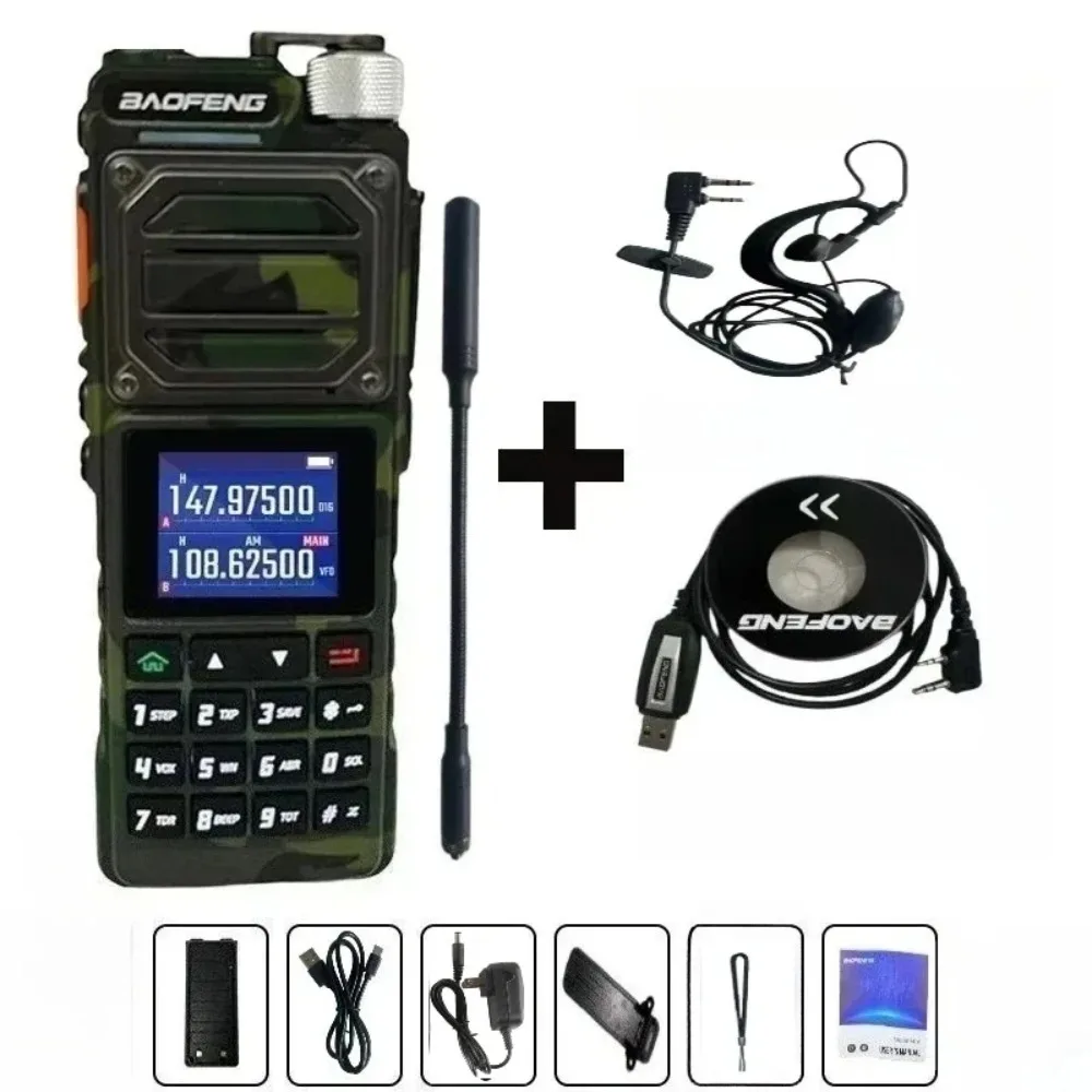Baofeng UV-25M Air Band Walkie Talkie 6 Band Camo Wireless Copy Frequency Type-C Port AM FM Long Range High Power 2-Way Radio