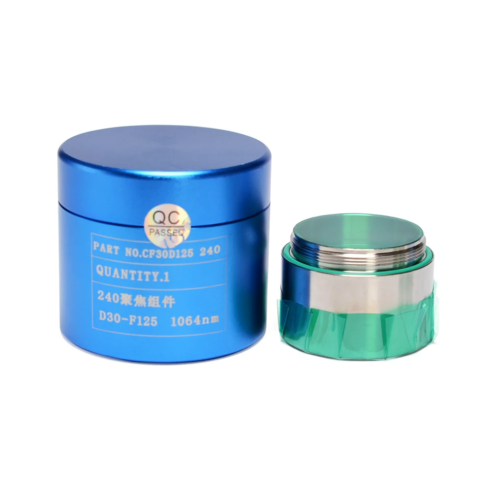 Lente colimadora laser de fibra, lente de foco d30 fl100 fl125mm com suporte de lente para raytools cabeça de corte a laser bt240 bt240s