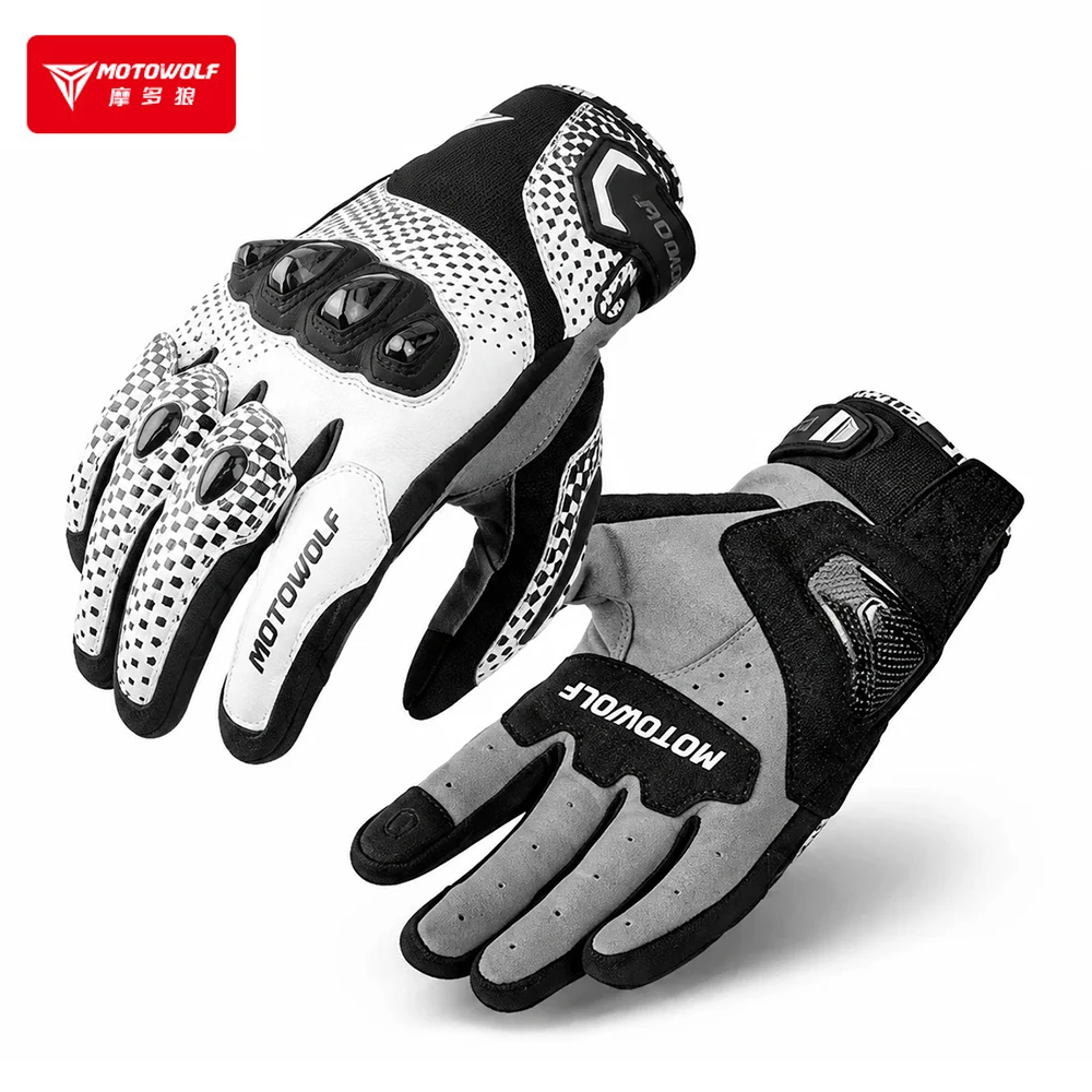 

Motowolf Motorcycle Gloves for Men Women Biker Motorcyclist Gloves Touch Screen Breathable Motocross Gloves Four Seasons Guantes