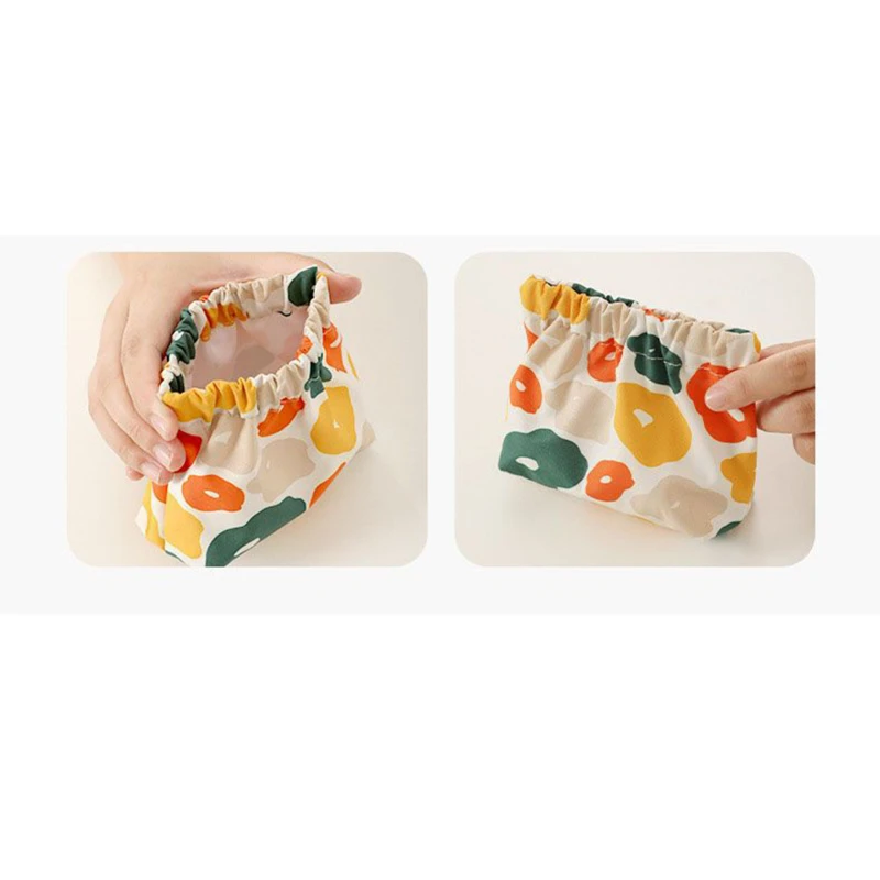 1-10 Stück Damenbinden-Aufbewahrungstasche Tampon-Beutel Kreditkartenhalter Tasche für Servietten Kosmetik Baumwolle Münzbörse Organizer – Detail 2