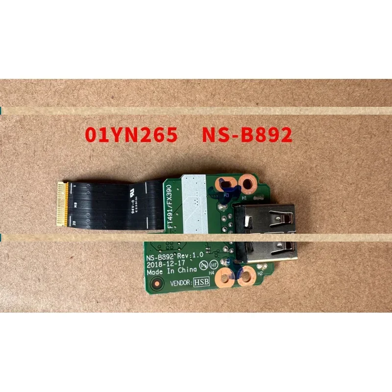 01yn265 ns-b892 original for Lenovo ThinkPad x13 x390 t14s t490s power jack board USB high quality