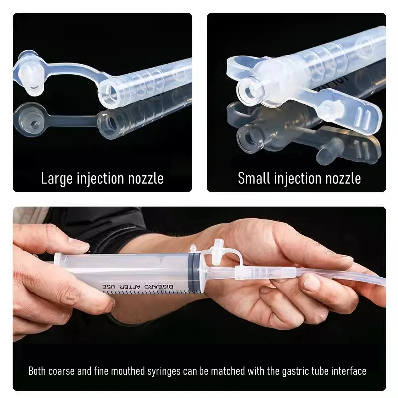 Disposable Nasal Feeding Tube Gastric Silicone Tube Sterile  Medical Nasogastric Feeding Tube Fr14/Fr16/Fr18 Without Saccule