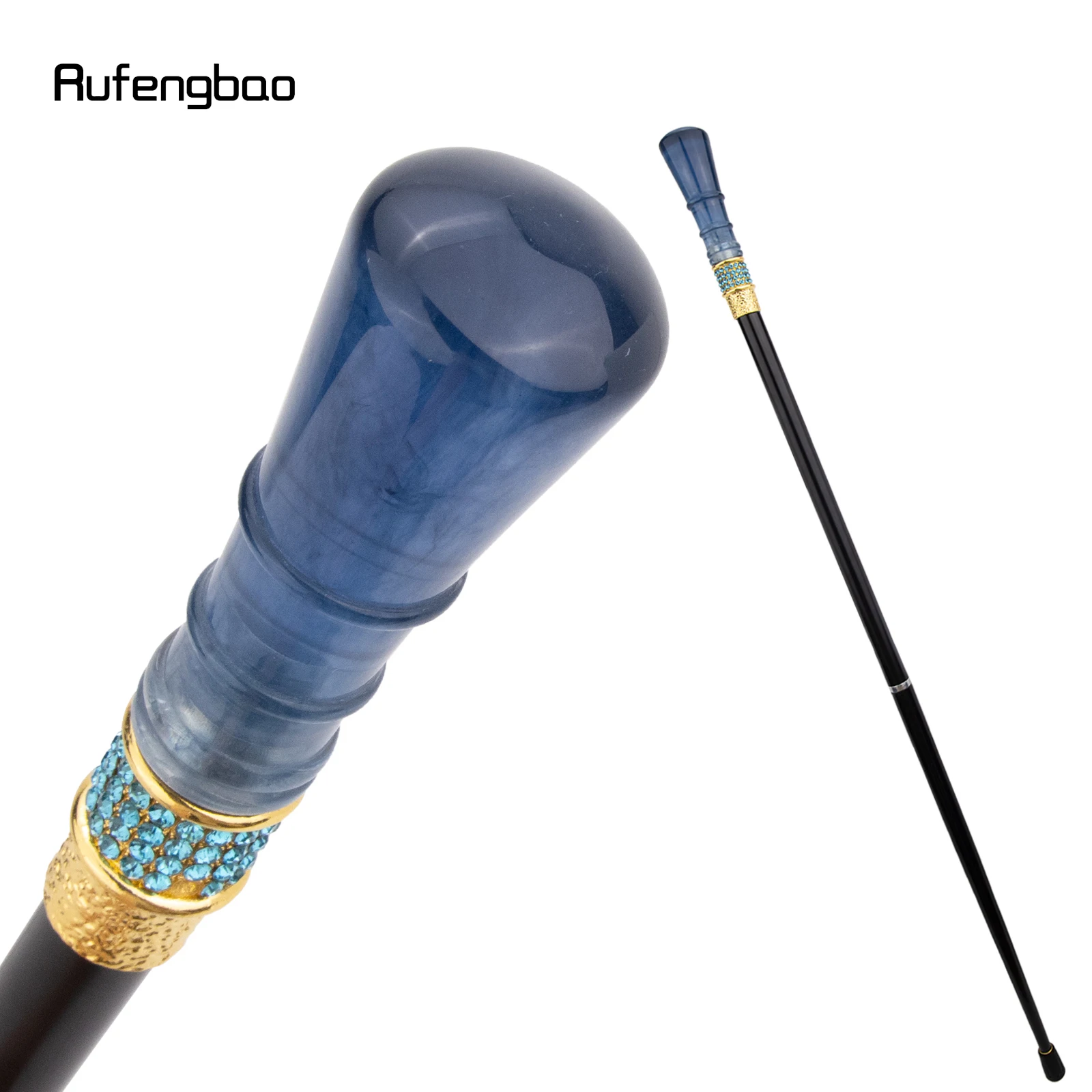 

Blue Wire Drawing Round Resin Fairy Wands Blue Golden Walking Cane Princess Stick Wand Cosplay Wedding Birthday Party Stick 92cm