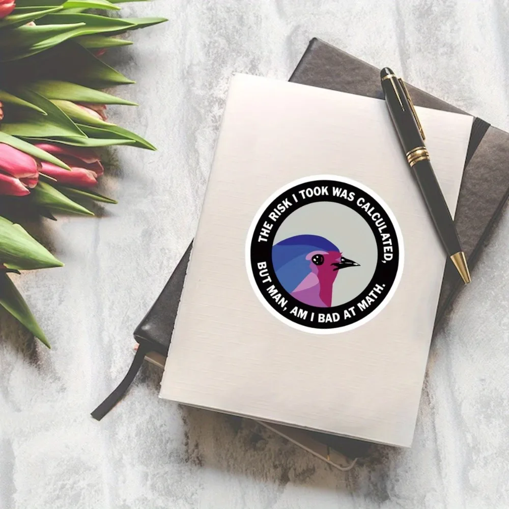 Bird Bad At Math Waterproof Motorcycle Stickers Waterproof DIY Motorbike Side Panels Fuel Tank Fairing Vinyl Decals Decoration image 4