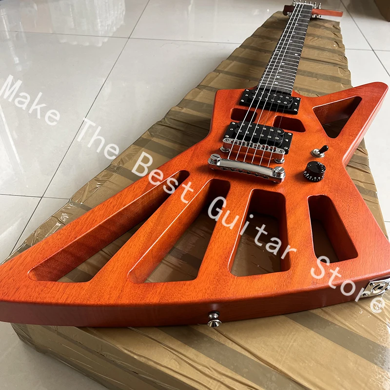 Personalized electric guitar, porous body, professional level, quality assurance, fast delivery.