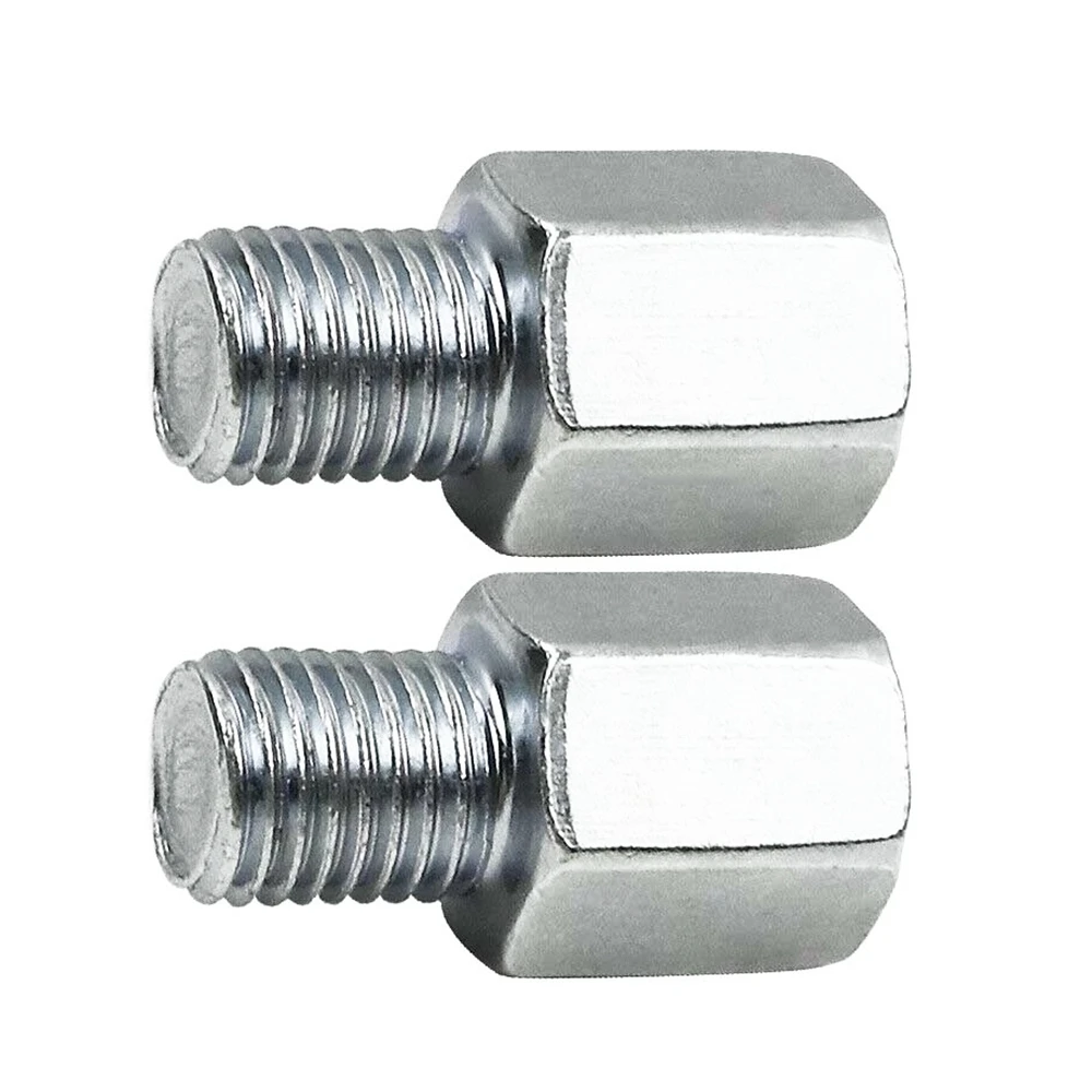 Motorcycle 8MM M8 10MM M10 Rearview Mirrors Adapters Right Hand Thread Clockwise Anti-clock Conversion Bolt Screws Silver