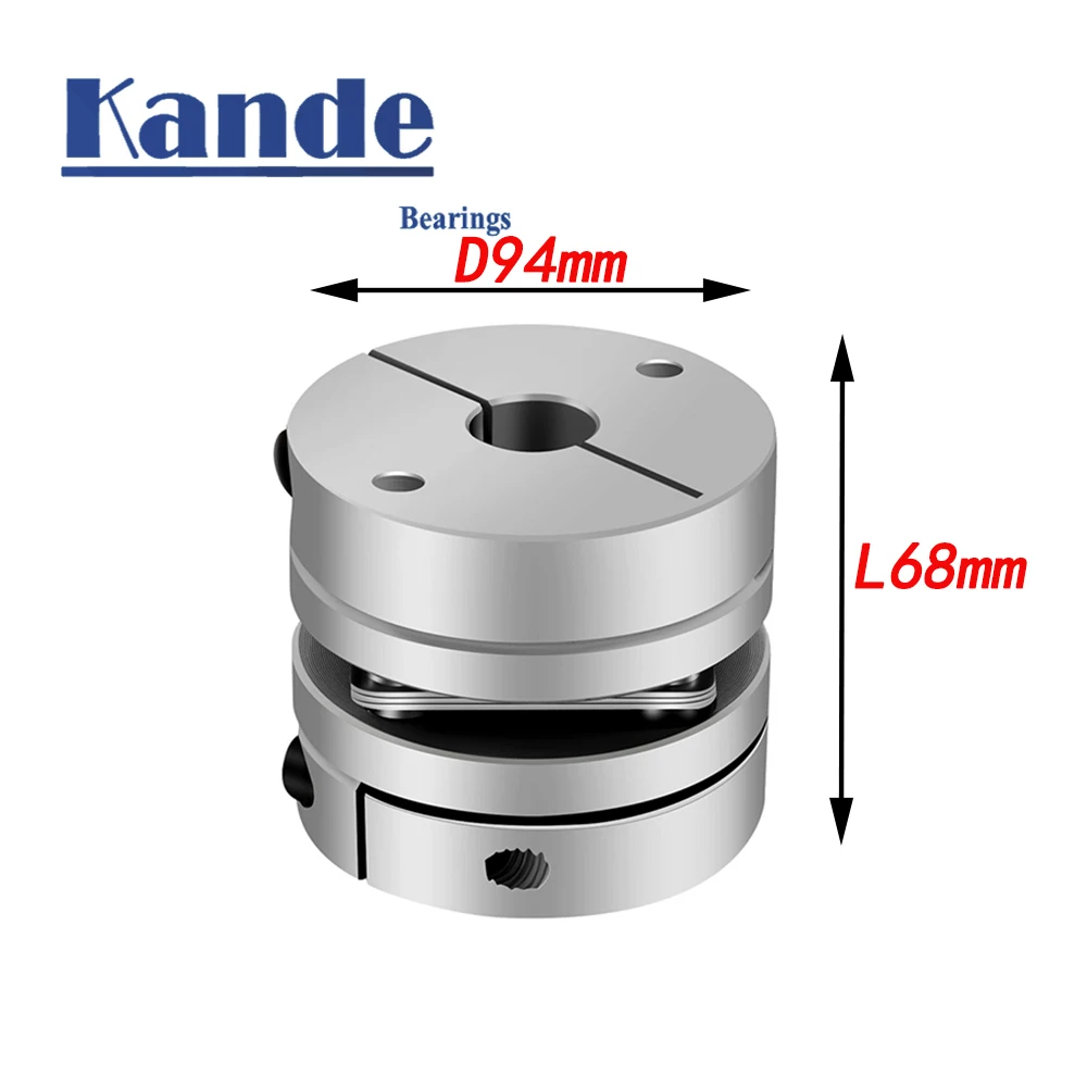 1PC D94L68  Aluminum alloy single diaphragm coupling elastic joint D94 L68 ball screw step servo motor encoder computer FA parts