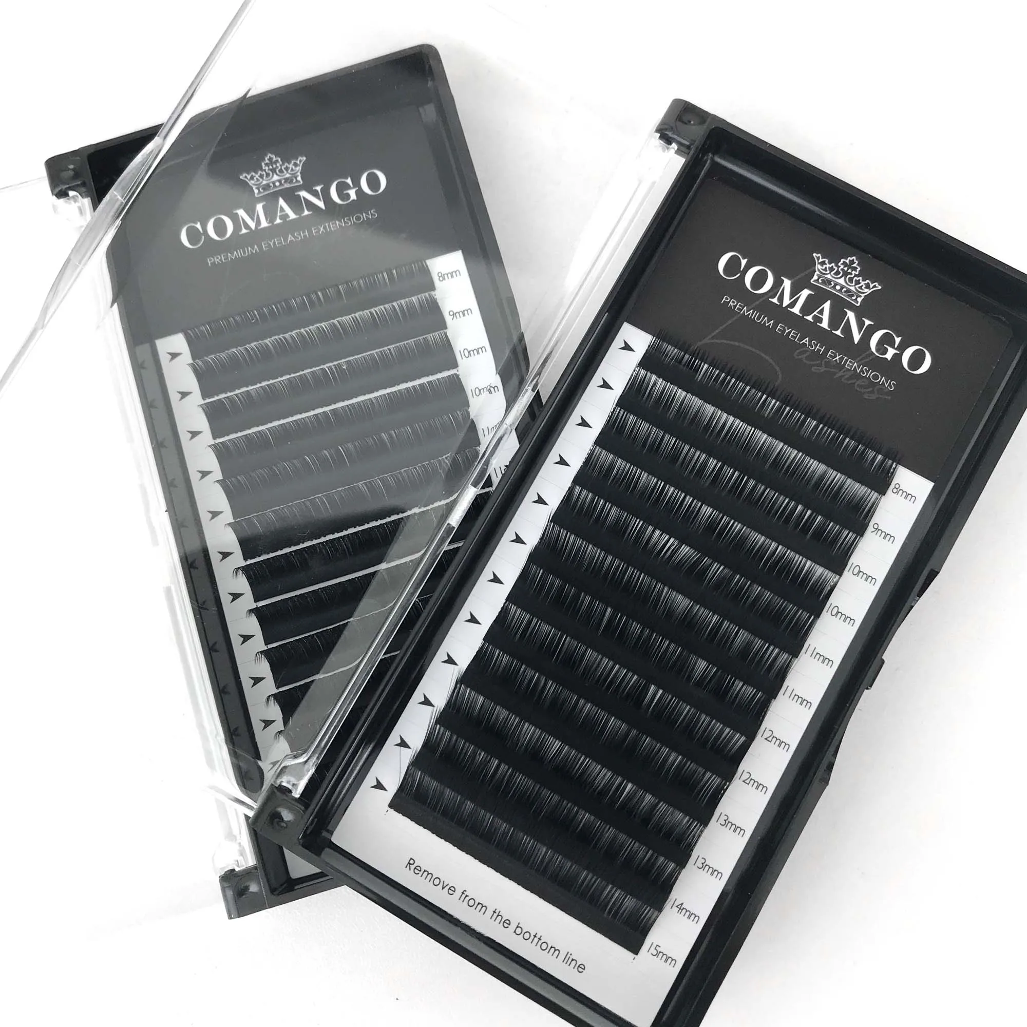 upgrade classic individual C/D/CC/M/L eyelashes extensions 12rows/tray premium matte black single root lashes for beginners