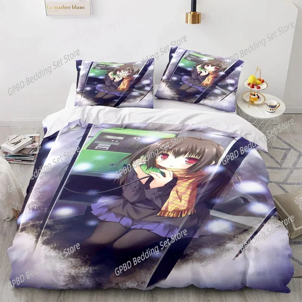 

3D Printed Kawaii Girl Comfortable Duvet Quilt Cover Pillowcase Bedding Set Children Bedroom Decoration Home Textile