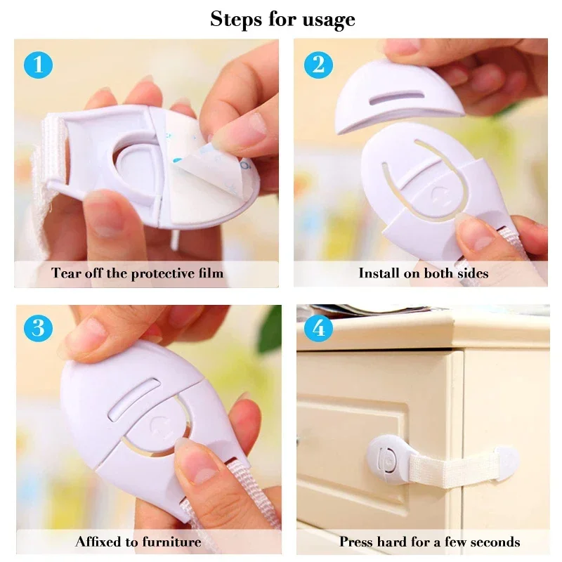 

5/10PCS Child Safety Cabinet Lock Baby Security Protection Drawer Door Cabinet Lock Plastic Protection Kids Safety Door Lock