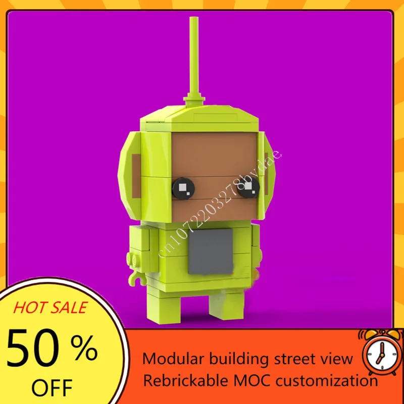 348PCS เสาอากาศเด็กเฮดซ์ โมดูลาร์ MOC Creative Street View Model Custom Puzzles DIY Education Assembly Model ของขวัญวันเกิดของเล่น