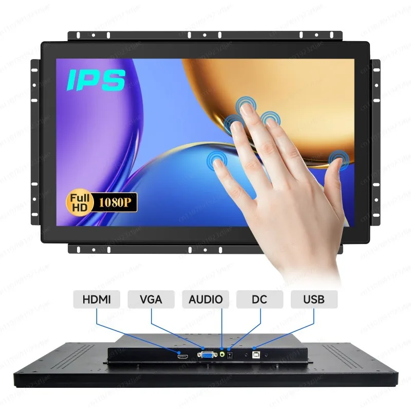 27 Inch Industrial Control Medical Military Monitor, Dustproof Waterproof Alloy Shell, Multi-Touch All-in-One shell Display