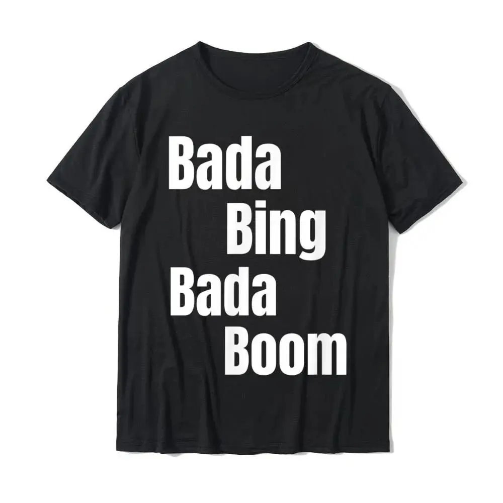 Funny Italian lines Bada Boom Loose cotton T-shirt Comfortable short sleeve top casual fashion clothing