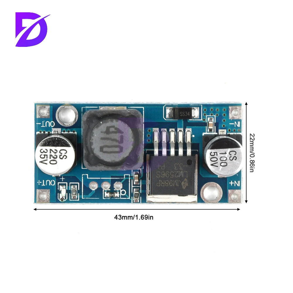LM2596S DC-DC Step-down Modulo di Alimentazione Scheda Regolatore Convertitore Buck Regolatore di Tensione Ad Alta Efficienza Modulo Step-down FAI DA TE