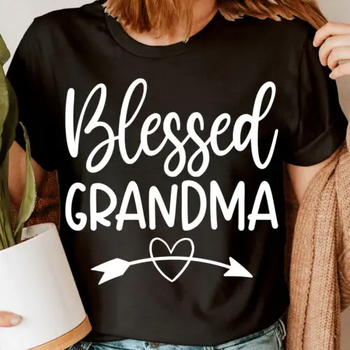 Blessed Grandma Grandmother Life Mothers Day Gift Womens T-Shirts Tee Top #NED