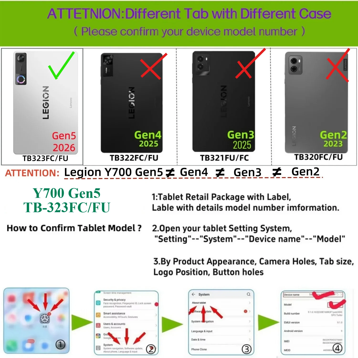 Soft Cover for Lenovo LEGION Y700 2026 Case 8.8 Inch TB-323FC/FU Tpu Backshell for Lenovo Legion Tab Gen 5 Y700 Case