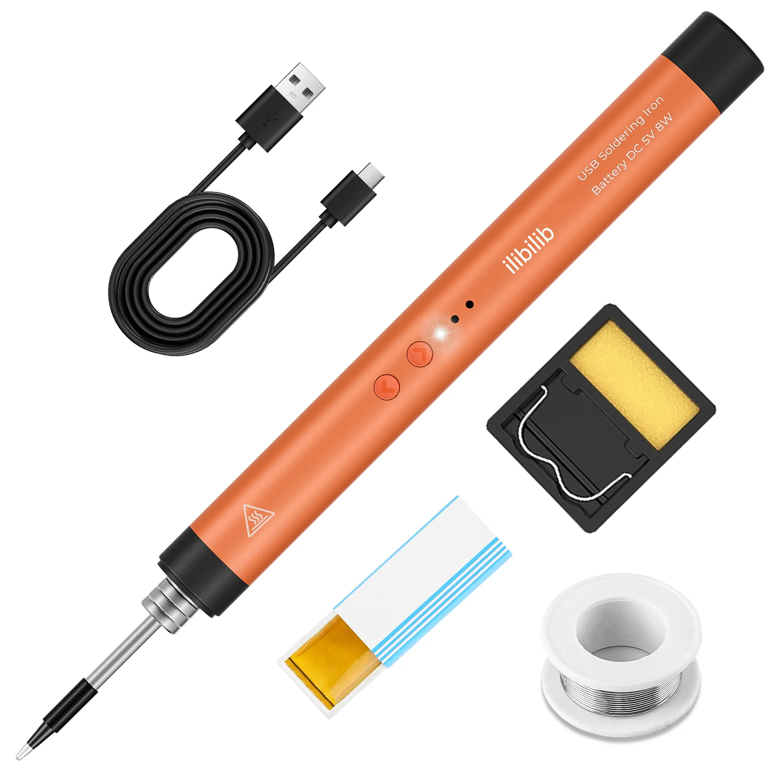 

USB Rechargeable Wireless Soldering Iron, 3-Level Temp Adjustable, Fast Heating, Portable DIY Electronics Welding Tool