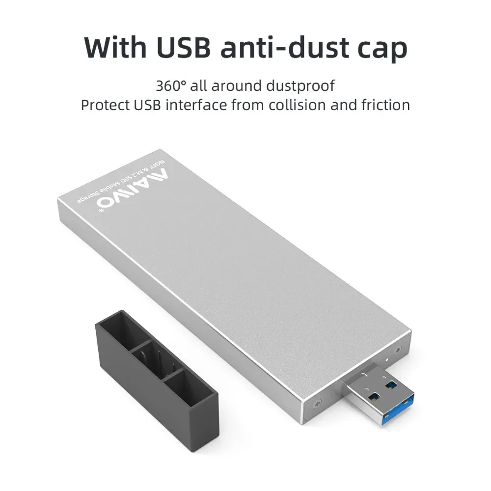 Корпус SSD MAIWO M2 Алюминиевый корпус M.2 NGFF SSD-адаптер SATA-USB3.0 для B Key и B+M Key SSD Поддержка 2230 2242 2260 2280