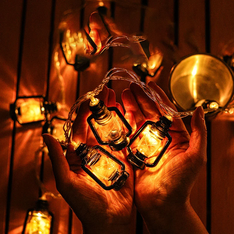 LED Solar Lamp String Lantern Bottle Retro Light String Christmas Decoration Lamp Garden Atmosphere Light Outdoor Camping Light