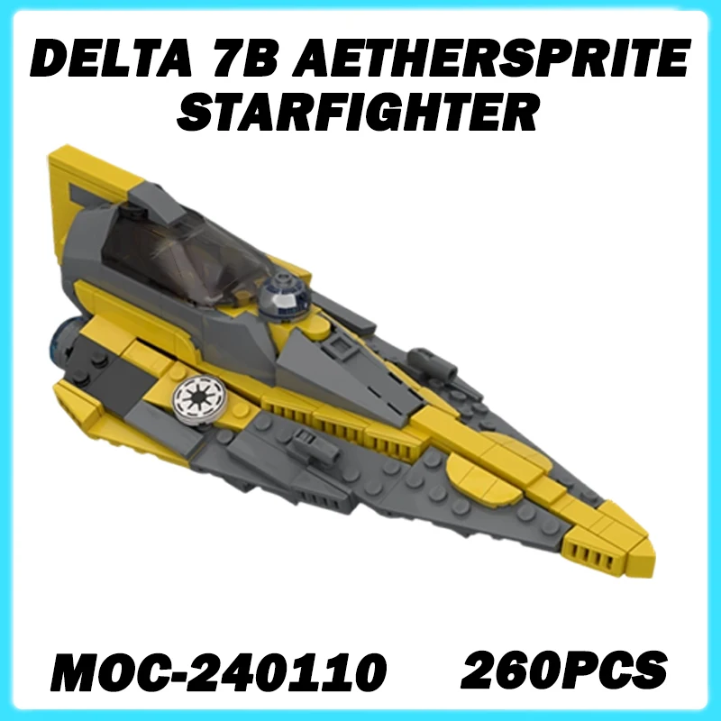 

260PCS MOC-240110 Starfighter Starship Spaceship Shuttle Model Building Blocks Bricks DIY Assembly Toys Creative Children Gifts