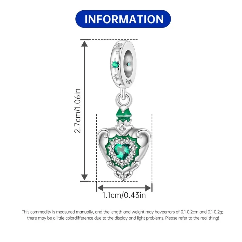 MISEFF 925 فضة زجاجة عطر كلاسيكية قلادة جالبة للحظ الخرز صالح قلادة أساور أصلية مجوهرات هدايا الفتيات