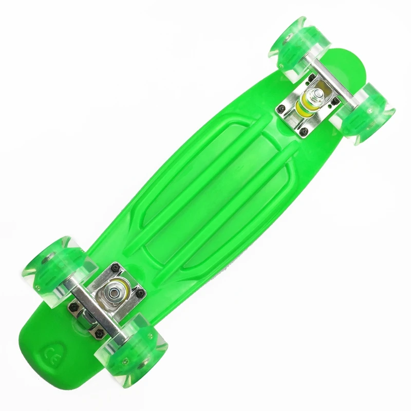 22.5X 6 Inch Skateboard Plastic Fish Banana Skating Board Decks For Outdoor Sport Fish Board Non-Slip Deck