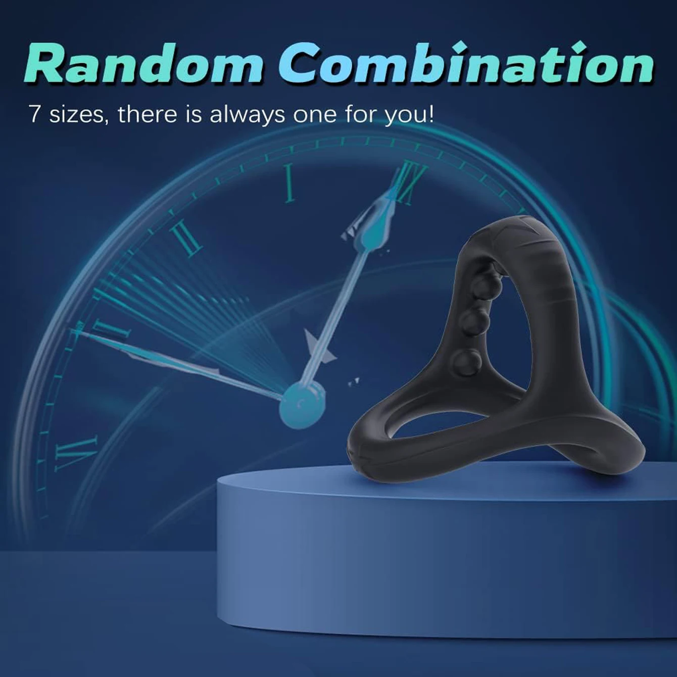 سيليكون حلقات القضيب خاتم الديك الانتصاب تعزيز الثلاثي القضيب الدائري مع تدليك الخرز تأخير القذف الجنس لعب للرجال