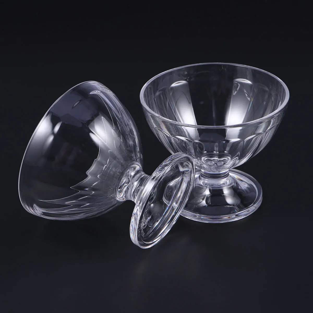 

2Pcs Anti-Fall Ice Cream Cups Creative Dessert Bowls Snack Holders Acrylic Ice Cream Holders Family Bar Tabletop