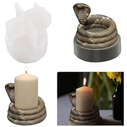 for Cobra Candlestick Epoxy Resin Mold Snake Shaped Holder Silicone Mould DIY Crafts Ornaments Casting Tool