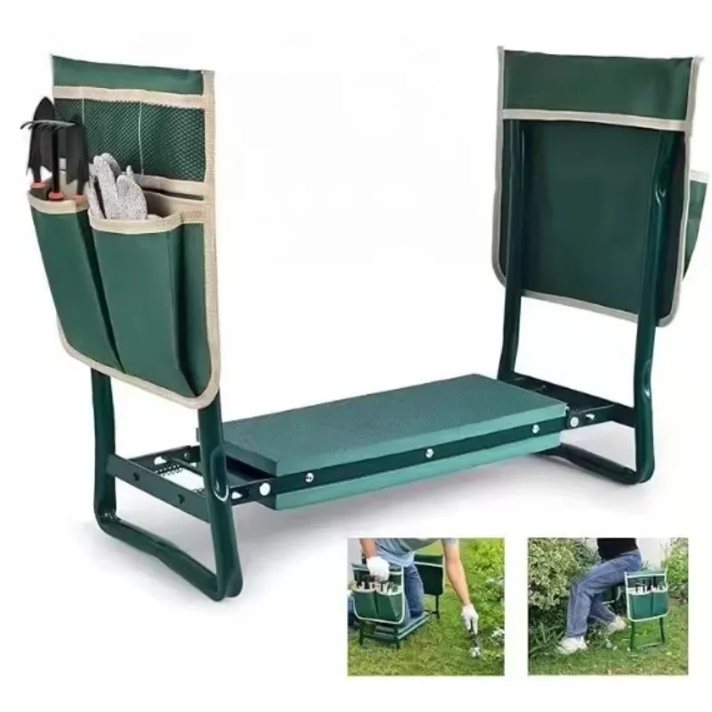 Garden Kneeler And Seat Foldable EVA Gardening Bench With Handles For Kneeling And Sitting