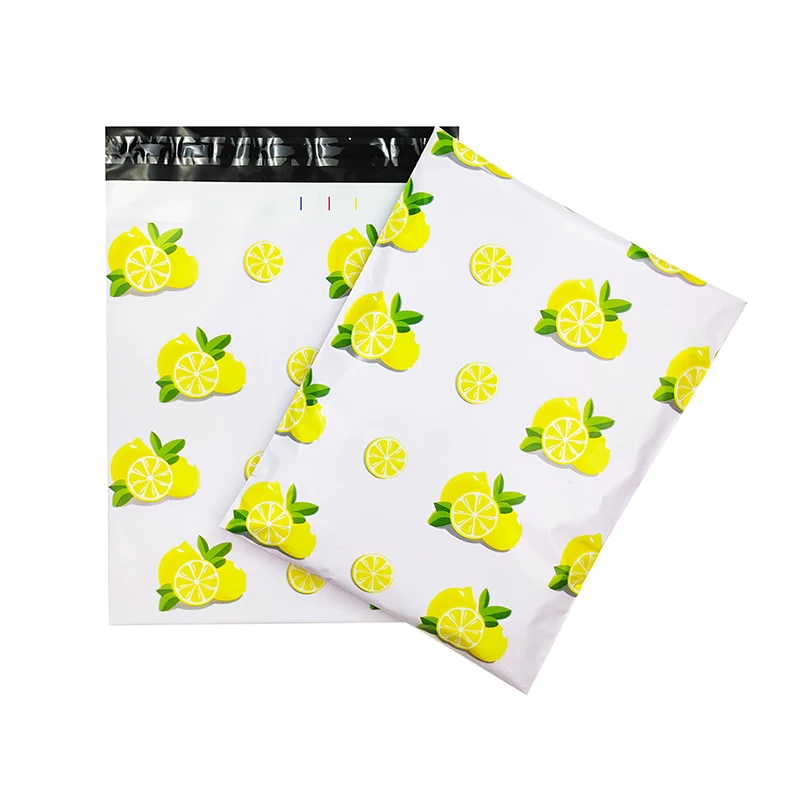 10Pcs/Pack Small Express Envelope Fruit Lemon Print Plastic Mailing Bags Clothes Packing Bag Logistics Postal Courier Pouches