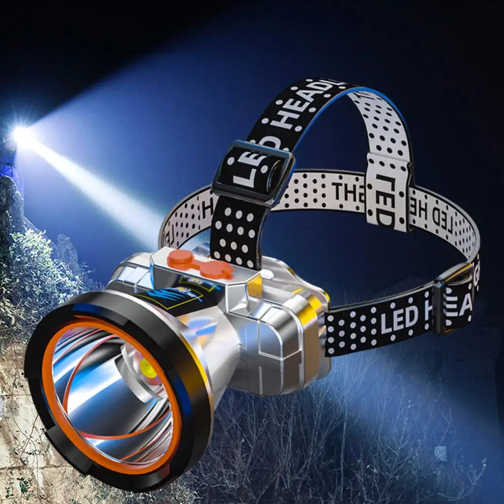 Super Bright LED Headlight Strong Long Shot Rechargeable Light Headwear Flashlight Fishing Camping Emergency Waterproof Out B0B0