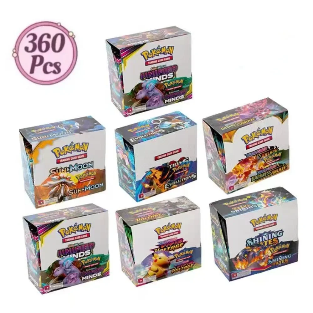 360Pcs Box Pokemon Card Shining Fates Style English Booster Battle Carte Trading Card Game Collection Cards Toys Kids Gifts