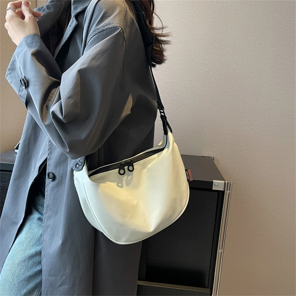 2023 nuevo Bolso de Mujer de lona de alta calidad de Color sólido, Bolso de hombro para Mujer, bolsos cruzados de gran capacidad a la moda para Mujer, Bolso para Mujer